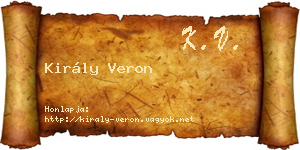 Király Veron névjegykártya